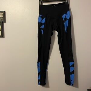 Dear Kate Black Periwinkle Athletic Yoga Workout Leggings size S
